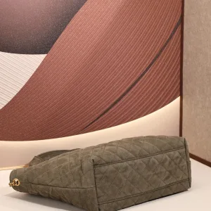 Saint Laurent Puffer Shoulder Bag Large Brown Gold Hardware Exact Size Unknown 235