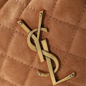Saint Laurent Puffer Shoulder Bag Large Tan Gold Hardware Exact Size Unknown 078