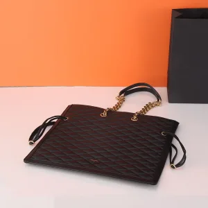 Saint Laurent Shopping Tote Bag Large Black Gold Hardware Exact Size Unknown 009