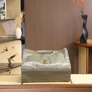 Saint Laurent Shopping Tote Bag Large Brown Gold Hardware Exact Size Unknown 242