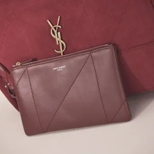 Saint Laurent Shopping Tote Bag Large Red Gold Hardware Exact Size Unknown 104