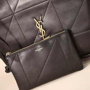 Saint Laurent Shopping Tote Bag Large Tan Gold Hardware Exact Size Unknown 105