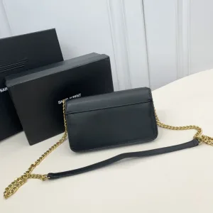 Saint Laurent Kate Chain Bag Small Black Gold Hardware Exact Size Unknown 067