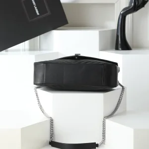 Saint Laurent Shoulder Bag Medium Black Gold Hardware Exact Size Unknown 224