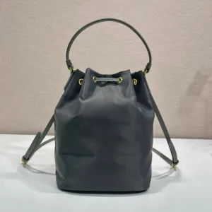 Prada Bucket Bag Small Gray Silver Hardware