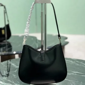 Prada Cleo Hobo Small Black Gold Hardware