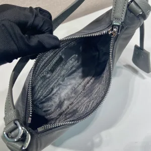Prada Cleo Hobo Small Slate Blue Silver Hardware