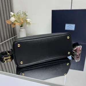 Prada Galleria Top Handle Small Black Gold Hardware Variant 2