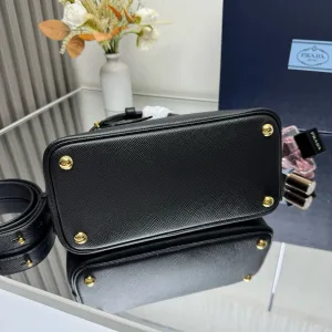 Prada Galleria Top Handle Small Black Gold Hardware Variant 3