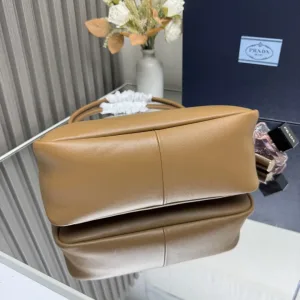 Prada Galleria Top Handle Small Caramel Gold Hardware