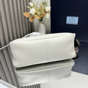 Prada Galleria Top Handle Small White Gold Hardware Variant 2