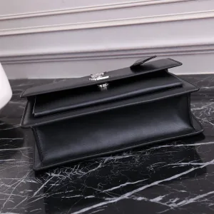 Saint Laurent Kate Chain Bag Small Black Silver Hardware Exact Size Unknown 208