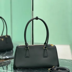 Prada Saffiano Boston Bag Small Black Gold Hardware