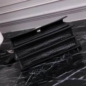 Saint Laurent Kate Chain Bag Small Black Silver Hardware Exact Size Unknown 214