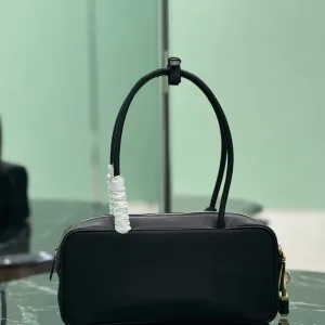 Prada Saffiano Boston Bag Small Black Gold Hardware Variant 3