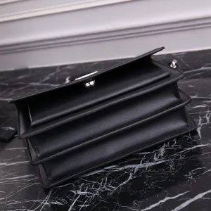 Saint Laurent Kate Chain Bag Small Black Silver Hardware Exact Size Unknown 222