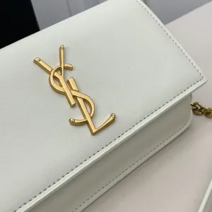 Saint Laurent Kate Chain Bag Small Gray Gold Hardware Exact Size Unknown 069
