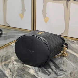 Saint Laurent Bucket Bag Medium Gray Gold Hardware Exact Size Unknown 031