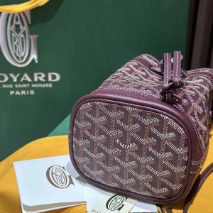 Goyard Saigon Mini Bucket Bag Small Burgundy 20cm