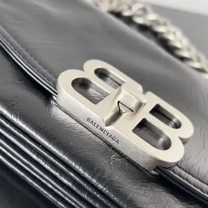Balenciaga BB Soft Shoulder Small Black 23cm
