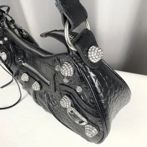 Balenciaga Le Cagole Shoulder Large Black Studded 33cm