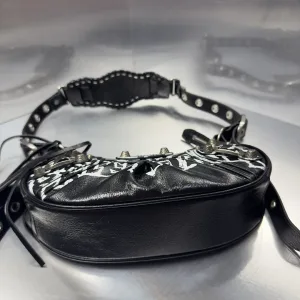 Balenciaga Le Cagole Shoulder Medium Black White Graffiti 30cm