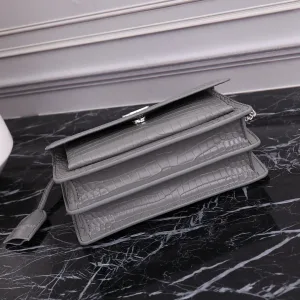 Saint Laurent Kate Chain Bag Small Gray Silver Hardware Exact Size Unknown 212