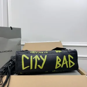 Balenciaga Le City Small Black Yellow Graffiti 26cm