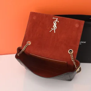 Saint Laurent Kate Chain Bag Small Red Gold Hardware Exact Size Unknown 011
