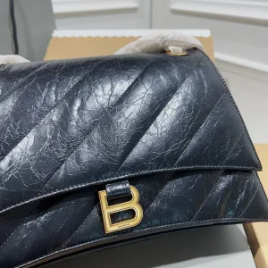 Balenciaga Rodeo Chain Shoulder Large Black Gold Hardware 33cm