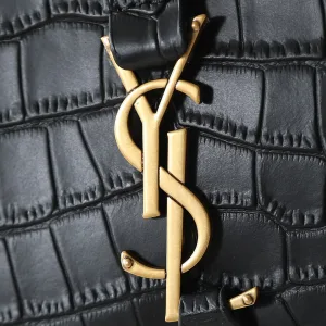 Saint Laurent Le 5 A 7 Hobo Bag Medium Black Gold Hardware Exact Size Unknown 072