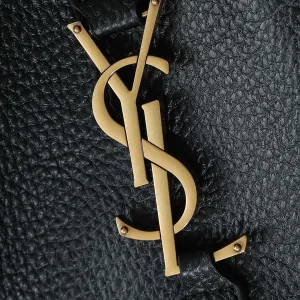 Saint Laurent Le 5 A 7 Hobo Bag Medium Black Gold Hardware Exact Size Unknown 074
