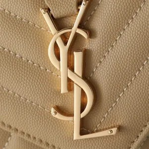 Saint Laurent LouLou Shoulder Bag Medium Beige Gold Hardware Exact Size Unknown 096