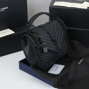 Saint Laurent LouLou Shoulder Bag Medium Black Black Hardware Exact Size Unknown 044