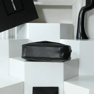 Saint Laurent LouLou Shoulder Bag Medium Black Gold Hardware Exact Size Unknown 083