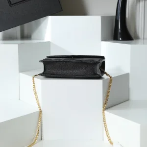 Saint Laurent LouLou Shoulder Bag Medium Black Gold Hardware Exact Size Unknown 124