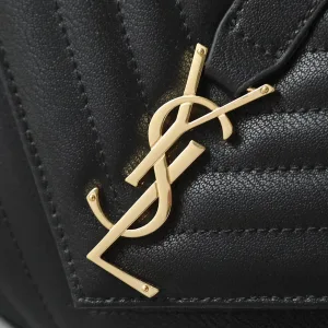 Saint Laurent LouLou Shoulder Bag Medium Black Gold Hardware Exact Size Unknown 228
