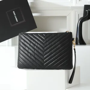 Saint Laurent LouLou Shoulder Bag Medium Black Gold Hardware Exact Size Unknown 233