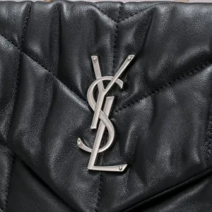 Saint Laurent LouLou Shoulder Bag Medium Black Silver Hardware Exact Size Unknown 023