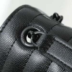 Saint Laurent LouLou Shoulder Bag Medium Black Silver Hardware Exact Size Unknown 097