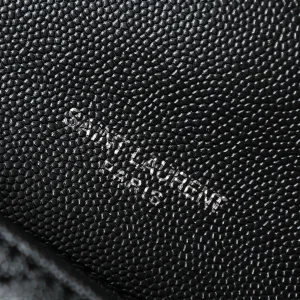 Saint Laurent LouLou Shoulder Bag Medium Black Silver Hardware Exact Size Unknown 098