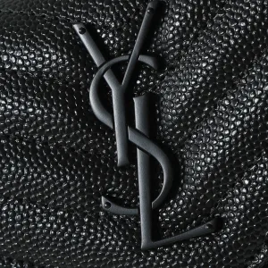 Saint Laurent LouLou Shoulder Bag Medium Black Silver Hardware Exact Size Unknown 125