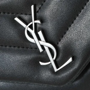 Saint Laurent LouLou Shoulder Bag Medium Black Silver Hardware Exact Size Unknown 127