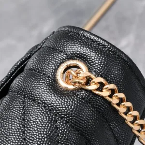 Saint Laurent LouLou Shoulder Bag Medium Gray Gold Hardware Exact Size Unknown 049