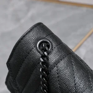 Saint Laurent LouLou Shoulder Bag Medium Gray Gold Hardware Exact Size Unknown 051