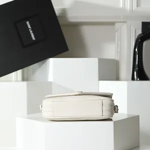 Saint Laurent Camera Bag Small White Silver Hardware Exact Size Unknown 258