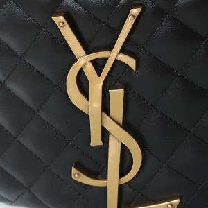 Saint Laurent Puffer Shoulder Bag Large Black Gold Hardware Exact Size Unknown 077