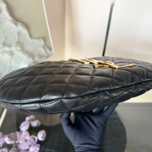 Saint Laurent Puffer Shoulder Bag Large Black Gold Hardware Exact Size Unknown 236