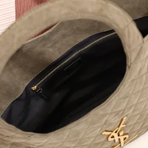Saint Laurent Puffer Shoulder Bag Large Brown Gold Hardware Exact Size Unknown 235
