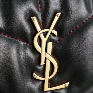 Saint Laurent Puffer Shoulder Bag Large Brown Gold Hardware Exact Size Unknown 237